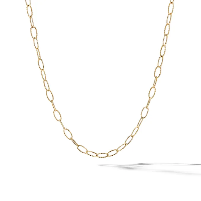 Necklaces Elongated Oval Link Necklace in 18K Yellow Gold 6mm David Yurman Necklaces Elongated Oval Link Necklace in 18K Yellow Gold 6mm David Yurman
