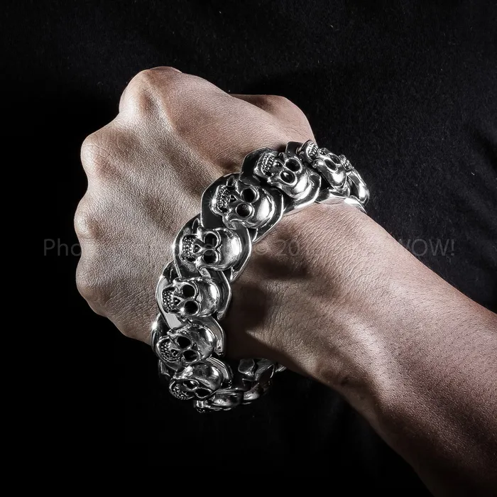 Skulls Bracelet 23mm silverwow Bracelets
