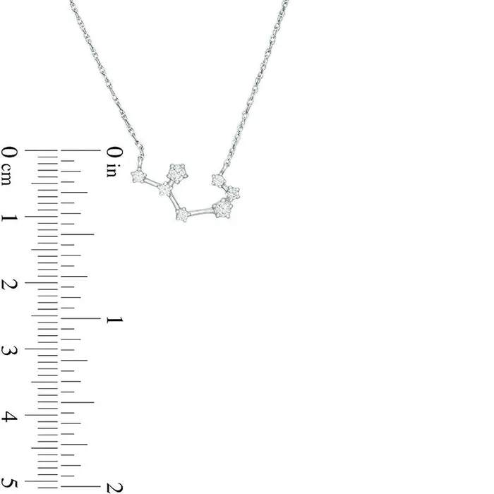 02 CT TW Natural Diamond Sagittarius Constellation Necklace in Sterling Silver Goldia Necklaces