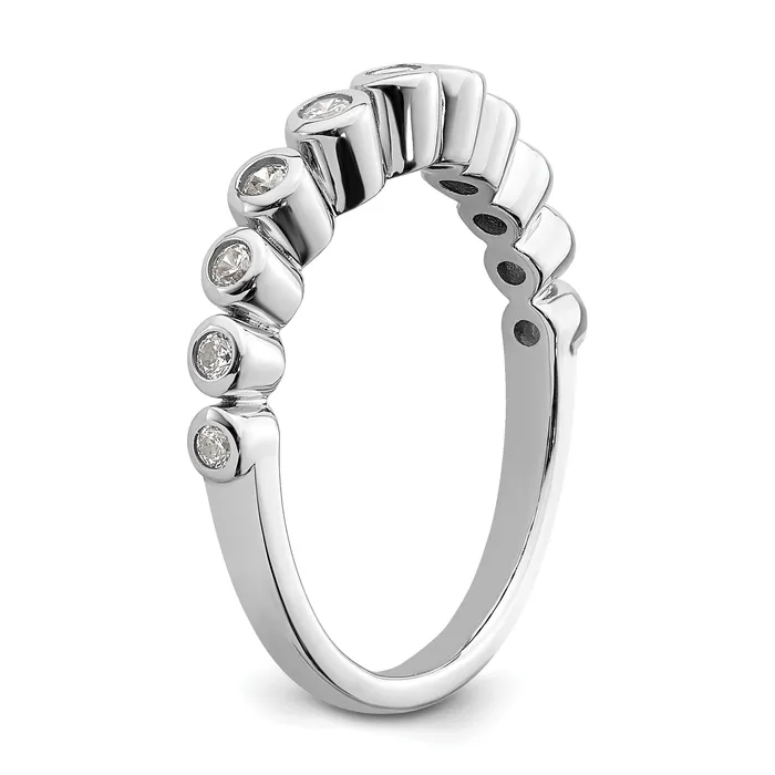 025ct CZ Solid Real 14k White Polished Matching Wedding Wedding Band Ring Goldia Rings
