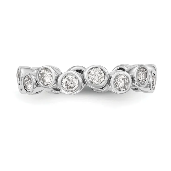 056ct CZ Solid Real 14K White Gold Wedding Band Ring Goldia Rings