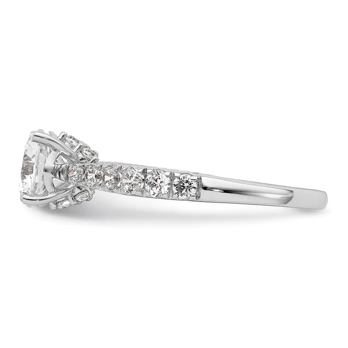 100ct CZ Solid Real 14K White Gold Engagement Ring Goldia Rings
