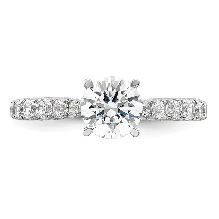 100ct CZ Solid Real 14K White Gold Engagement Ring Goldia Rings
