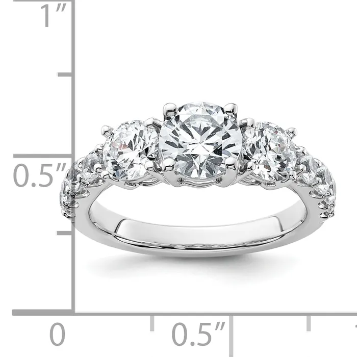 14k White Gold 2 12 Ct Lab Grown Diamond VSSI G Round Engagement Ring Goldia Rings