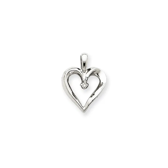 14k White Gold A Diamond Heart Goldiacom Rings