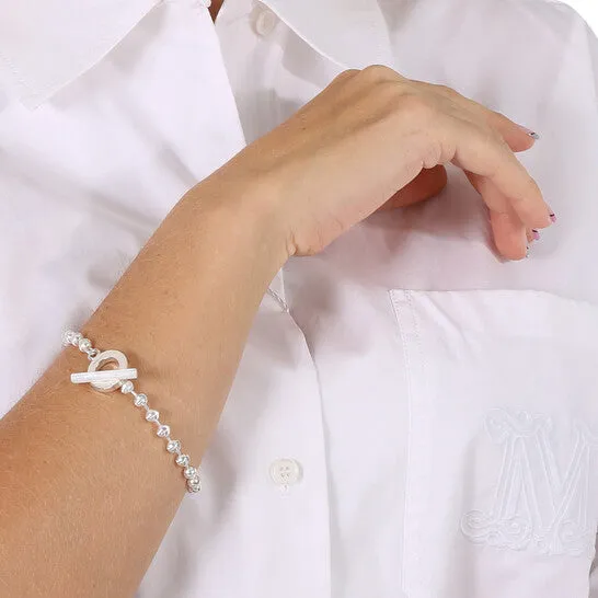 Bracelets JMS always Original Gucci Boule Sterling Silver Stripe Beaded Chain Bracelet Bracelets JMS always Original Gucci Boule Sterling Silver Stripe Beaded Chain Bracelet