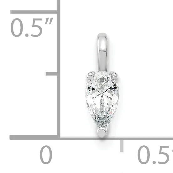 Earrings Goldia 14K White Gold Lab Grown Diamond VSSI G 585x30mm Pear Solitaire Pendan