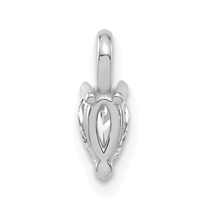 Earrings Goldia 14K White Gold Lab Grown Diamond VSSI G 585x30mm Pear Solitaire Pendan