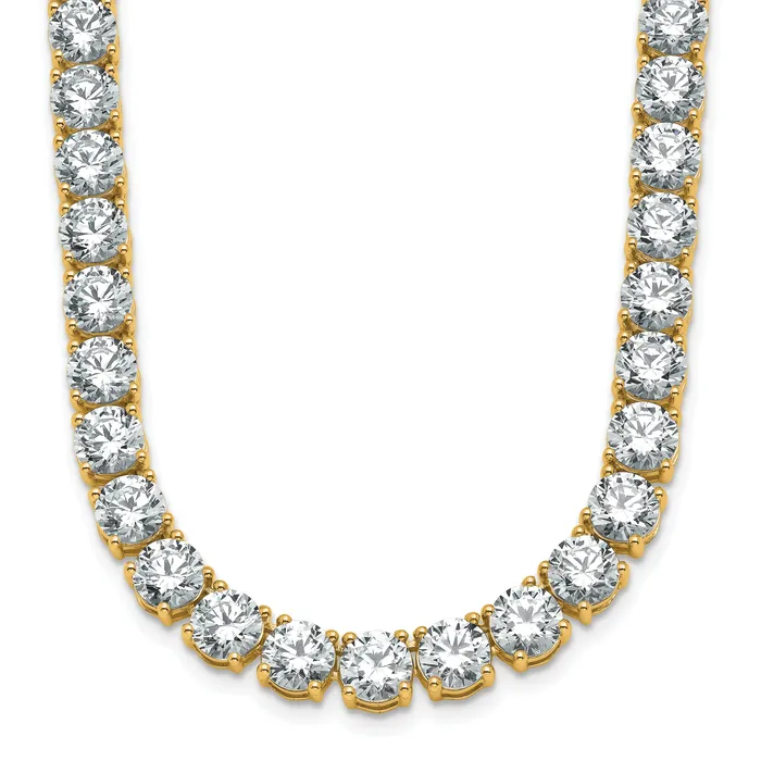 Goldia 14k Yellow Gold 53 78 Ct Lab Grown Diamond VSSI G Round 22 inch Straight Tennis Necklace Necklaces Goldia 14k Yellow Gold 53 78 Ct Lab Grown Diamond VSSI G Round 22 inch Straight Tennis Necklace Necklaces