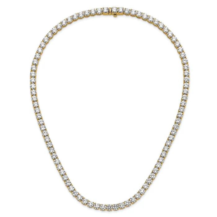 Goldia 14k Yellow Gold 53 78 Ct Lab Grown Diamond VSSI G Round 22 inch Straight Tennis Necklace Necklaces