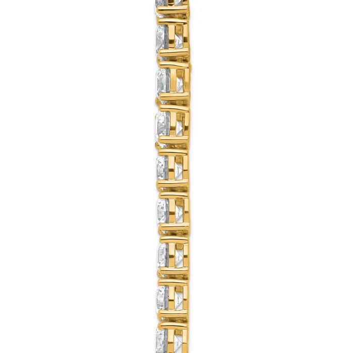 Goldia 14k Yellow Gold 53 78 Ct Lab Grown Diamond VSSI G Round 22 inch Straight Tennis Necklace Necklaces