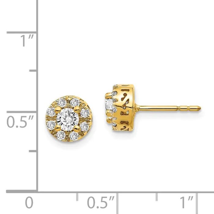 Goldia Earrings 14k Yellow Gold Real Diamond Semimount Stud Earrings