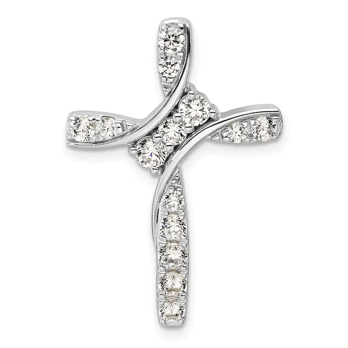 Goldia Necklaces 14k White Gold 78 Ct Lab Grown Diamond VSSI G Chain Slide Pendant Goldia Necklaces 14k White Gold 78 Ct Lab Grown Diamond VSSI G Chain Slide Pendant