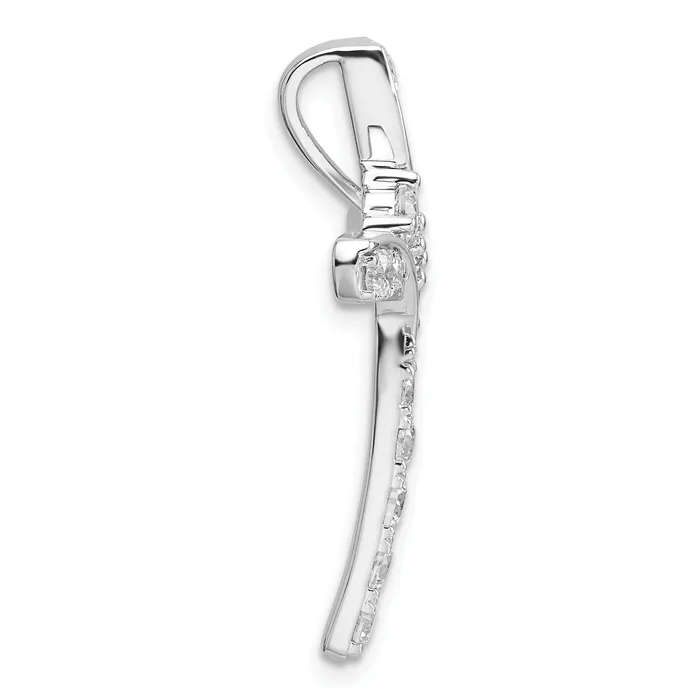 Goldia Necklaces 14k White Gold 78 Ct Lab Grown Diamond VSSI G Chain Slide Pendant