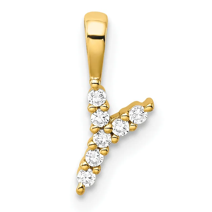 Goldia Necklaces 14k Yellow Gold 115 Ct Lab Grown Diamond VSSI G Letter Y Initial Pendant Goldia Necklaces 14k Yellow Gold 115 Ct Lab Grown Diamond VSSI G Letter Y Initial Pendant