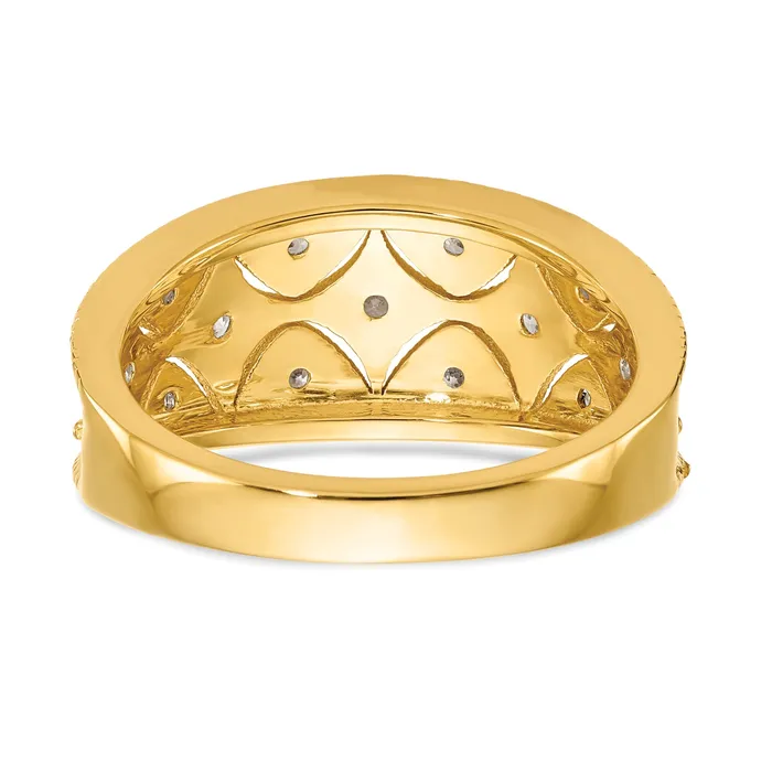 Goldia Rings 025ct CZ Solid Real 14K Wedding Band Ring