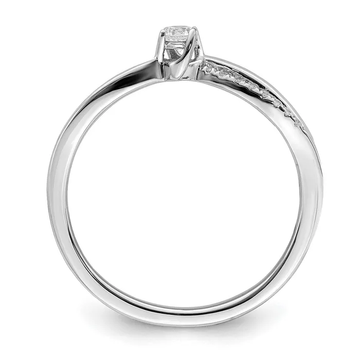 Goldia Rings 14k White Gold Real Diamond Promise Ring