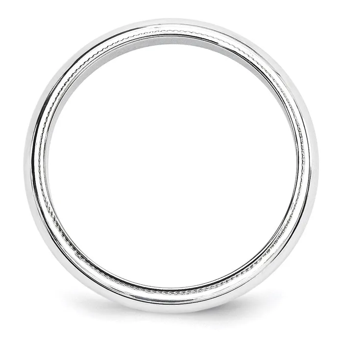 Goldia Rings Solid 14K Yellow Gold White Gold 5mm Milgrain MensWomens Wedding Band Ring Size 8
