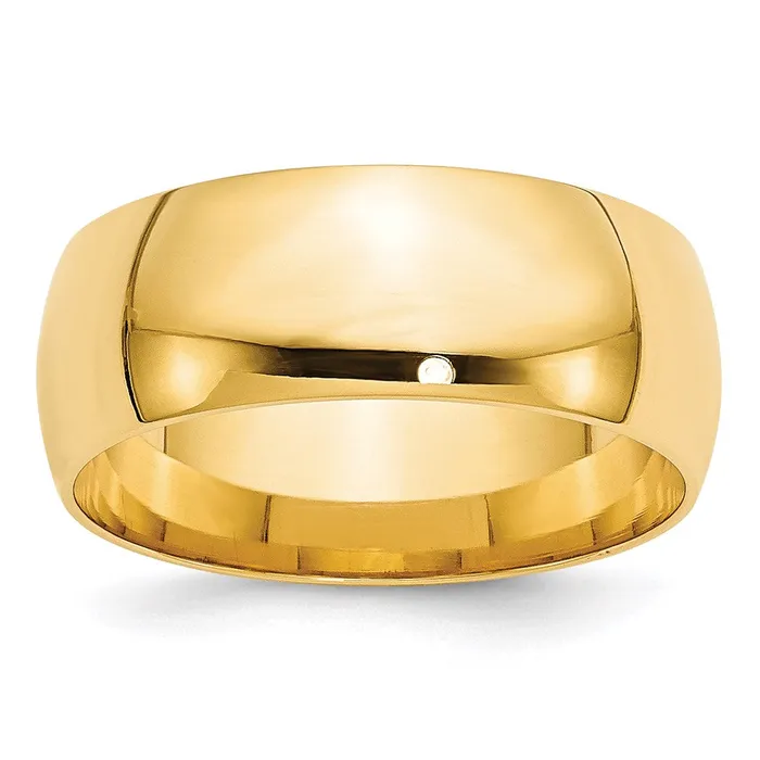 Goldia Rings Solid 18K Yellow Gold 8mm Light Weight Comfort Fit MensWomens Wedding Band Ring Size 75 Goldia Rings Solid 18K Yellow Gold 8mm Light Weight Comfort Fit MensWomens Wedding Band Ring Size 75