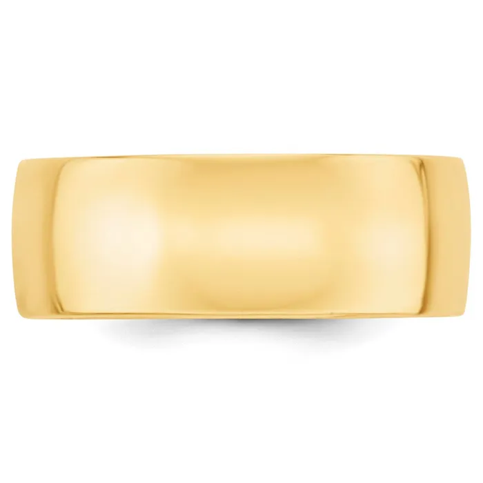 Goldia Rings Solid 18K Yellow Gold 8mm Light Weight Comfort Fit MensWomens Wedding Band Ring Size 75 Goldia Rings Solid 18K Yellow Gold 8mm Light Weight Comfort Fit MensWomens Wedding Band Ring Size 75