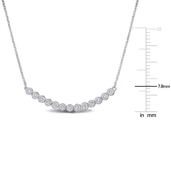 JMS always Necklaces Original AMOUR 12 CT TDW Diamond Bezelset Bar Necklace In 14K White Gold JMS always Necklaces Original AMOUR 12 CT TDW Diamond Bezelset Bar Necklace In 14K White Gold