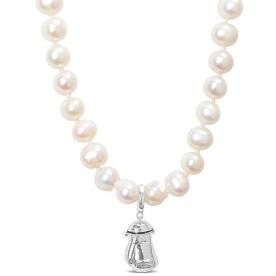 JMS always Necklaces Original Amour 775mm Cultured Freshwater Pearl and Black Diamond Accent Necklace with Large Lobster Clasp in Yellow Black Plated Sterling Silver JMS always Necklaces Original Amour 775mm Cultured Freshwater Pearl and Black Diamond Accent Necklace with Large Lobster Clasp in Yellow Black Plated Sterling Silver