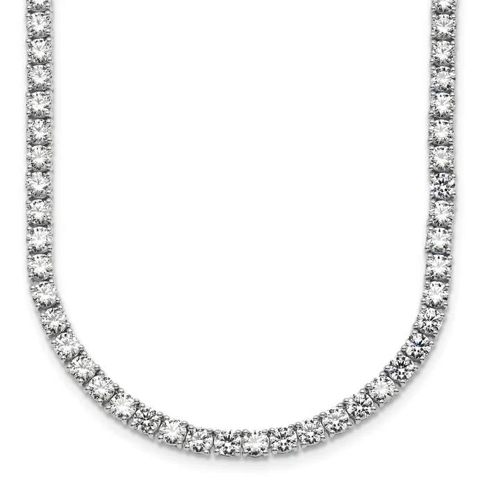 Necklaces 14k White Gold 23 38 Ct Lab Grown Diamond VSSI G Round 18 inch Straight Tennis Necklace Goldia Necklaces 14k White Gold 23 38 Ct Lab Grown Diamond VSSI G Round 18 inch Straight Tennis Necklace Goldia