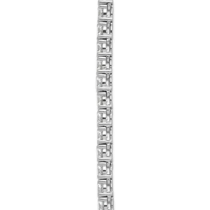 Necklaces 14k White Gold 23 38 Ct Lab Grown Diamond VSSI G Round 18 inch Straight Tennis Necklace Goldia