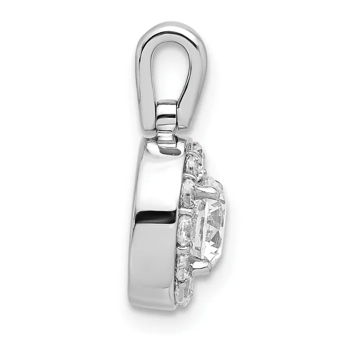 Necklaces Goldia 14k White Gold 1 Ct Lab Grown Diamond VSSI G Round Halo Pendant