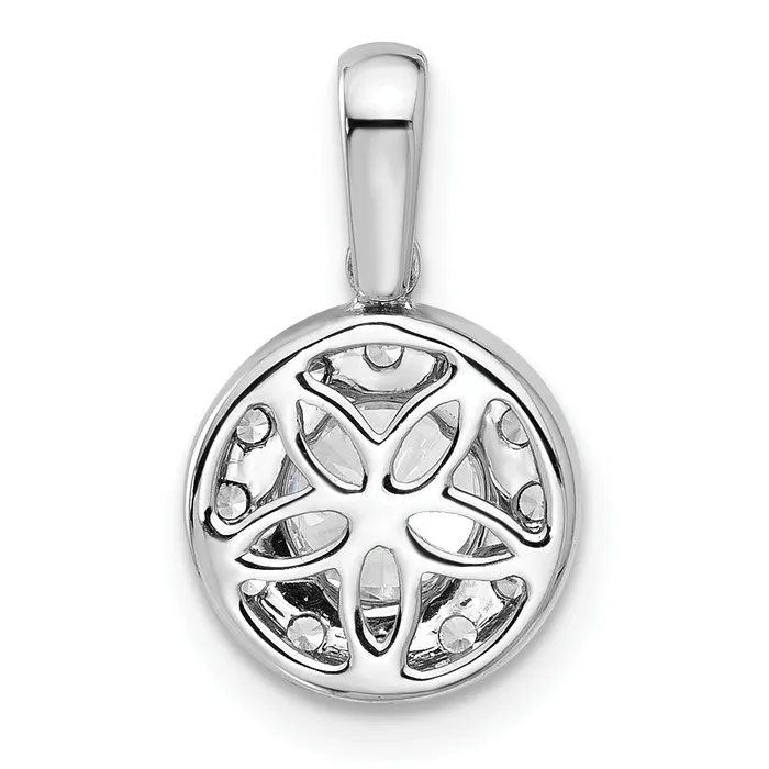 Necklaces Goldia 14k White Gold 1 Ct Lab Grown Diamond VSSI G Round Halo Pendant