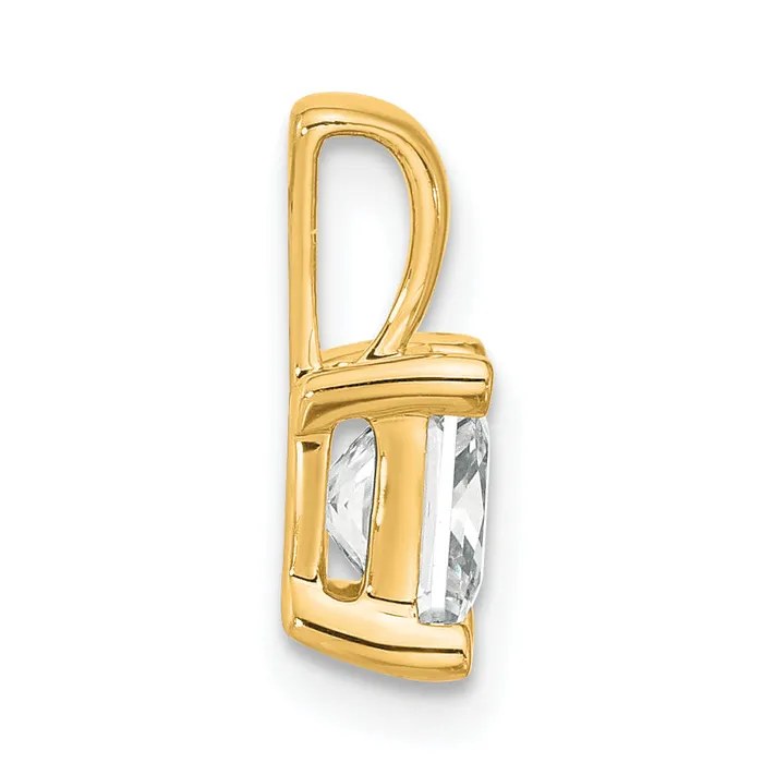 Necklaces Goldia 14k Yellow Gold 1 12 Ct Lab Grown Diamond VSSI G Princess Four Prong Pendant