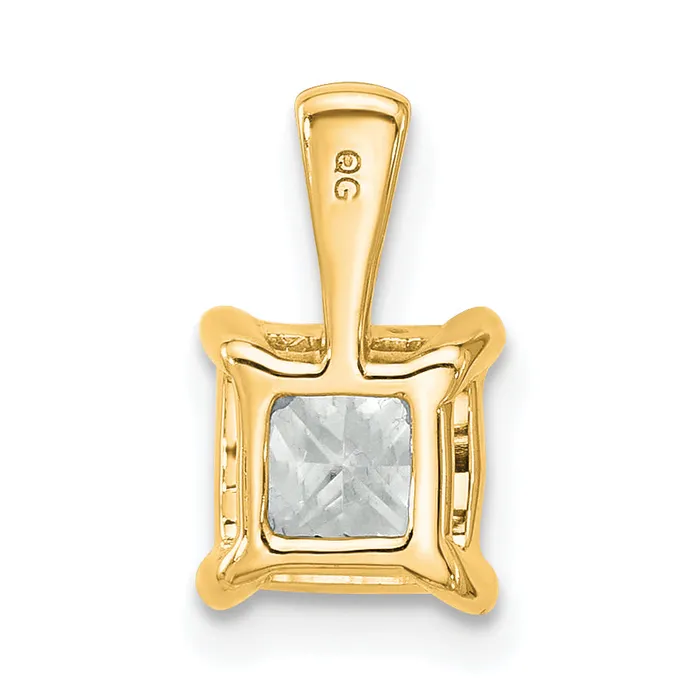 Necklaces Goldia 14k Yellow Gold 1 12 Ct Lab Grown Diamond VSSI G Princess Four Prong Pendant