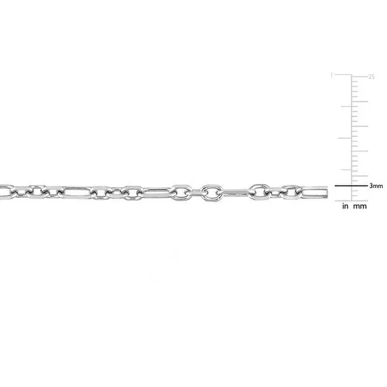 Necklaces JMS always Original AMOUR 3mm Diamond Cut Figaro Chain Necklace In Sterling Silver 16 In Necklaces JMS always Original AMOUR 3mm Diamond Cut Figaro Chain Necklace In Sterling Silver 16 In