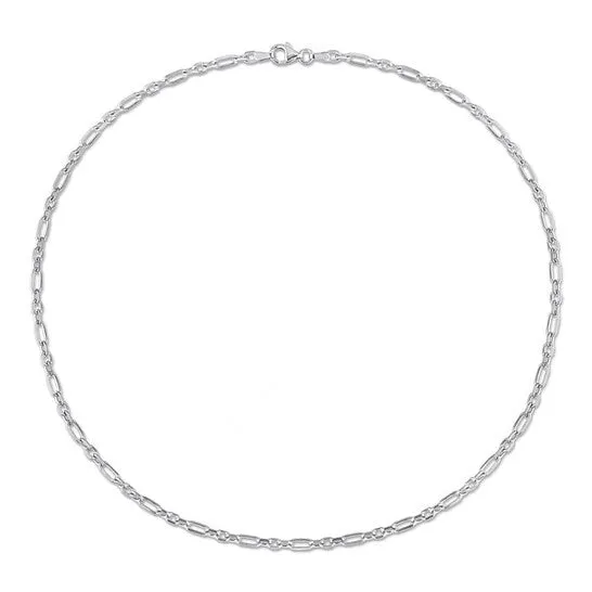 Necklaces JMS always Original AMOUR 3mm Diamond Cut Figaro Chain Necklace In Sterling Silver 16 In Necklaces JMS always Original AMOUR 3mm Diamond Cut Figaro Chain Necklace In Sterling Silver 16 In