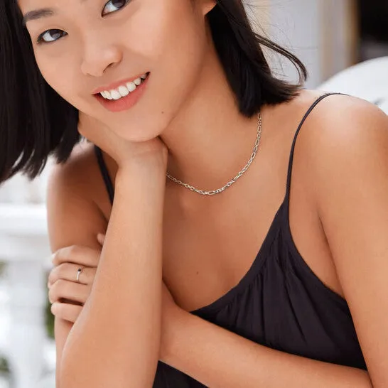 Necklaces JMS always Original AMOUR 3mm Diamond Cut Figaro Chain Necklace In Sterling Silver 16 In Necklaces JMS always Original AMOUR 3mm Diamond Cut Figaro Chain Necklace In Sterling Silver 16 In