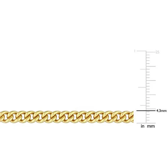 Necklaces JMS always Original AMOUR 44mm Curb Link Chain Necklace In Yellow Plated Sterling Silver 24 In Necklaces JMS always Original AMOUR 44mm Curb Link Chain Necklace In Yellow Plated Sterling Silver 24 In
