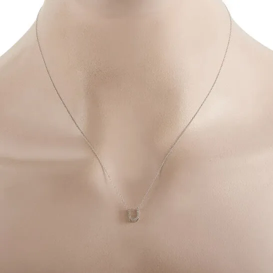 Necklaces JMS always Original LB Exclusive 14K White Gold 010 ct Diamond Initial x2018 U x2019 Necklace Necklaces JMS always Original LB Exclusive 14K White Gold 010 ct Diamond Initial x2018 U x2019 Necklace