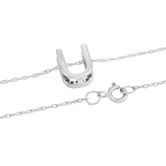 Necklaces JMS always Original LB Exclusive 14K White Gold 010 ct Diamond Initial x2018 U x2019 Necklace Necklaces JMS always Original LB Exclusive 14K White Gold 010 ct Diamond Initial x2018 U x2019 Necklace