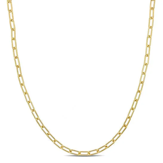Necklaces Original AMOUR 35mm Paperclip Chain Necklace In Yellow Plated Sterling Silver 18 In JMS always Necklaces Original AMOUR 35mm Paperclip Chain Necklace In Yellow Plated Sterling Silver 18 In JMS always