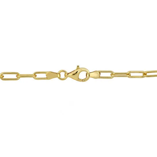 Necklaces Original AMOUR 35mm Paperclip Chain Necklace In Yellow Plated Sterling Silver 18 In JMS always Necklaces Original AMOUR 35mm Paperclip Chain Necklace In Yellow Plated Sterling Silver 18 In JMS always