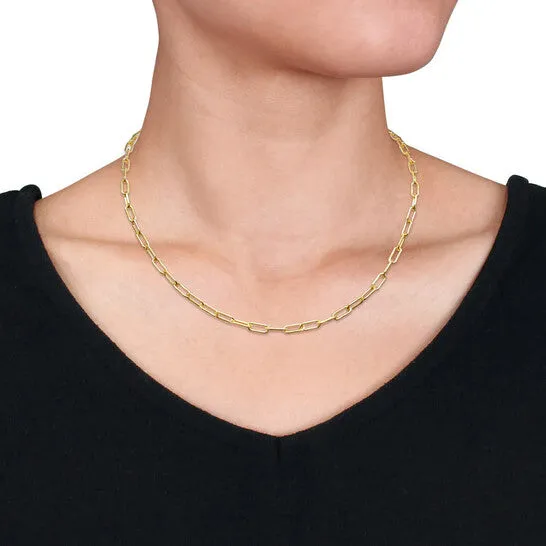 Necklaces Original AMOUR 35mm Paperclip Chain Necklace In Yellow Plated Sterling Silver 18 In JMS always Necklaces Original AMOUR 35mm Paperclip Chain Necklace In Yellow Plated Sterling Silver 18 In JMS always