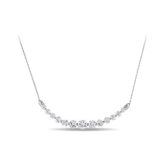 Necklaces Original AMOUR 507 CT TGW Created White Sapphire Necklace In 10K White Gold JMS always Necklaces Original AMOUR 507 CT TGW Created White Sapphire Necklace In 10K White Gold JMS always