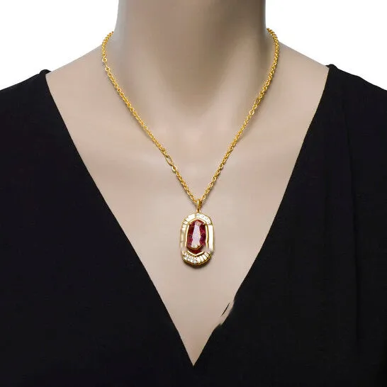 Necklaces Original Kendra Scott Anna 14K Yellow Gold Plated Brass And Maroon Jade Necklace 4217717766 JMS always Necklaces Original Kendra Scott Anna 14K Yellow Gold Plated Brass And Maroon Jade Necklace 4217717766 JMS always