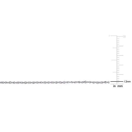 Original Amour 12mm Sparkling Singapore Chain Necklace in 14k White Gold 24 in JMS always Necklaces Original Amour 12mm Sparkling Singapore Chain Necklace in 14k White Gold 24 in JMS always Necklaces