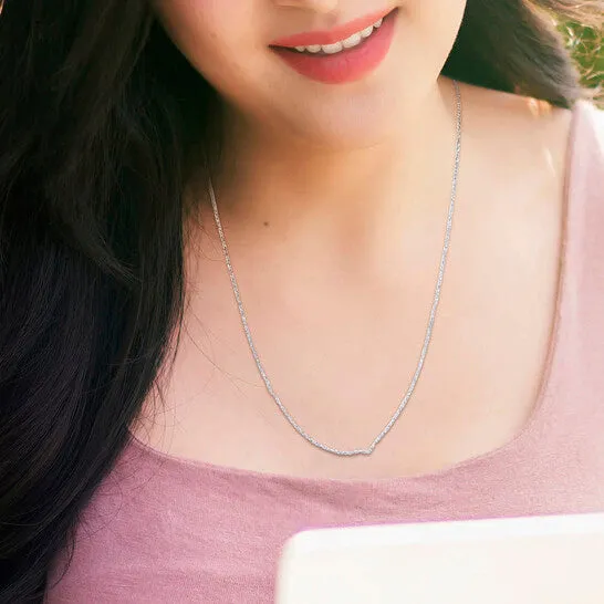 Original Amour 12mm Sparkling Singapore Chain Necklace in 14k White Gold 24 in JMS always Necklaces Original Amour 12mm Sparkling Singapore Chain Necklace in 14k White Gold 24 in JMS always Necklaces