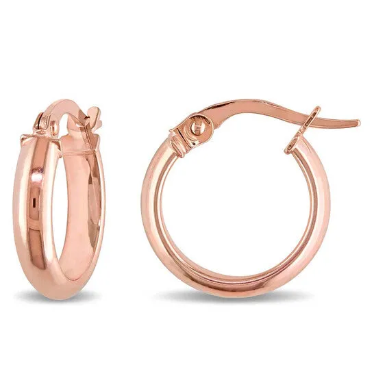 Original AMOUR Hoop Earrings In 10K Rose Gold JMS always Earrings