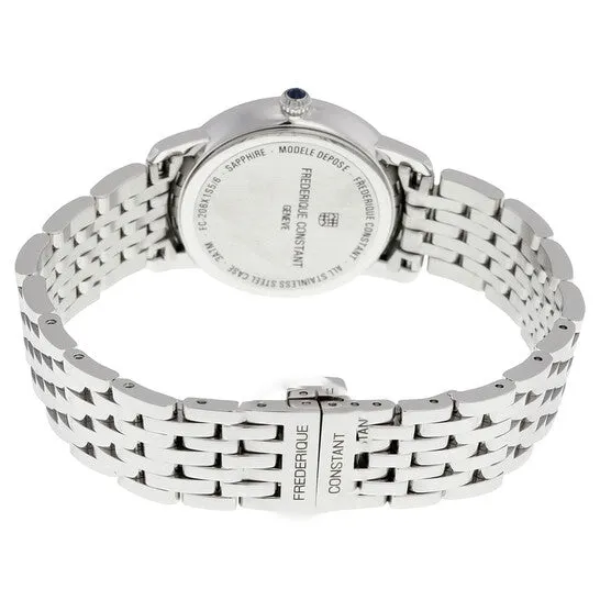 Original Frederique Constant Slimline Moonphase Blue Dial Ladies Watch FC206ND1S26B JMS always Watches