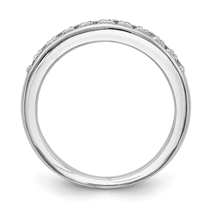 Rings Goldia 041ct CZ Solid Real 14K White Gold Wedding Wedding Band Ring