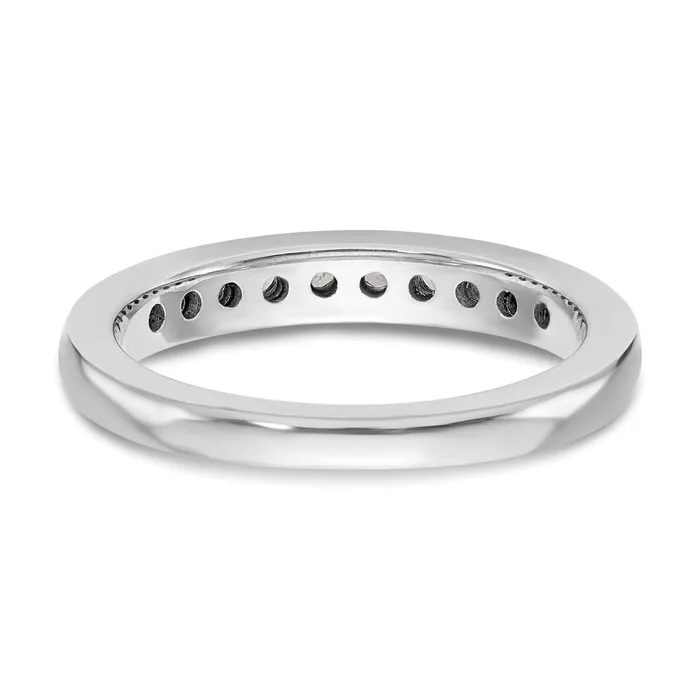 Rings Goldia 041ct CZ Solid Real 14K White Gold Wedding Wedding Band Ring