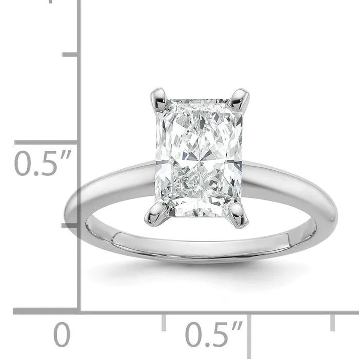 Rings Goldia 14k White Gold 2 Ct Lab Grown Diamond VSSI G Radiant Solitare Engagement Ring